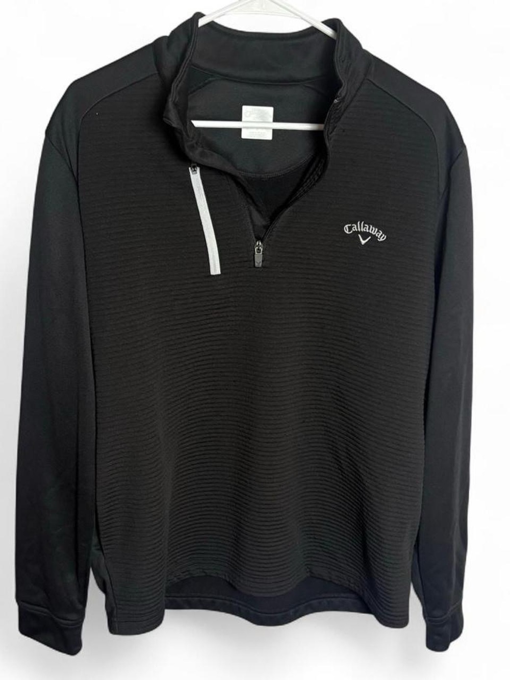 Callaway Men’s Golf Ottoman Long Sleeve 1/4 Zip Pullover Black Size M